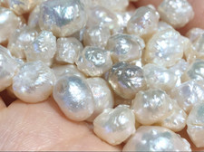 Wholesale 10pcs about 10-12mm south sea white unique Loose Pearl full drilled