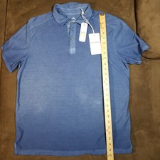 NWT TOMMY BAHAMA CIRRUS COAST POLO SHIRT IN DOCKSIDE BLUE MEDIUM MSRP 99
