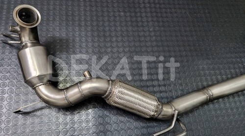 DOWNPIPE INOX 200 CELLE TUBO DPF VW GOLF 5 AUDI A3 SEAT LEON 1.9 2.0 BLS BMN BMM - Foto 2 di 4