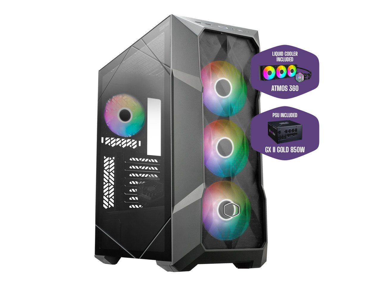 Корпус Cooler Master TD500 MAX ATX Mid-Tower изготовленный на заказ Atmos 360 MAX AIO GX II Gold 88290₽