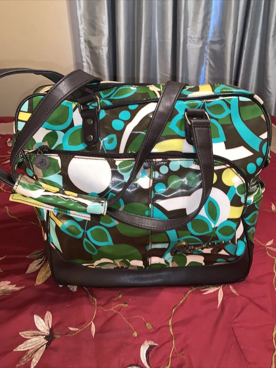 Vintage 90s ROXY Carry On Travel Bag Luggage Overnight Weekender Green EUC  (60T)