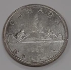 1962 Canada 80% Silver Dollar Coin of Queen Elizabeth II - BU-May Have Toning