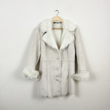 Vintage Mixit Y2k Tan Suede Fur Coat Jacket Penny Lane Coat Size Medium