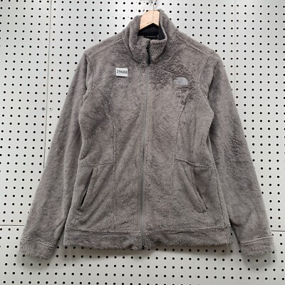 The North Face Oso Sherpa Fleece Jacket Womens Medium Gray Soft 19x26.5