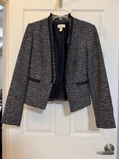 Ann Taylor Loft short, fully lined blazer, black/white, Small, 9.99 OBO