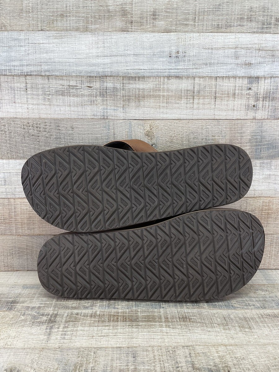 Reef Brown Rubber Flip Flops Men's sz 12 | eBay