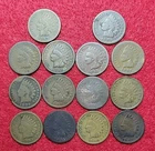 1880 to 1889 IHP Indian Head 1c One Cent Lot of 14