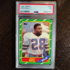 1986 Topps - Greg Bell #386 - Buffalo Bills - PSA 5