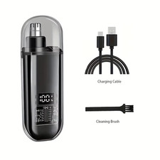 Nose Ear Hair Trimmer for Men - USB C Rechargeable Portable Fast Charge, Compact