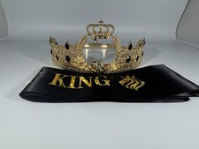 Gold King Crown With 15 King Birthday Black Gold