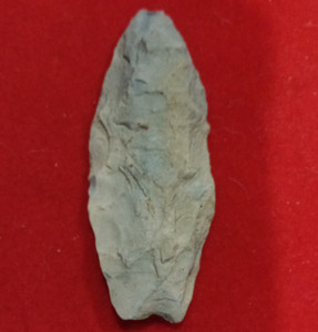 Stone Spear Head / Spearhead Point Projectile, Gray, Approx 2.5 in