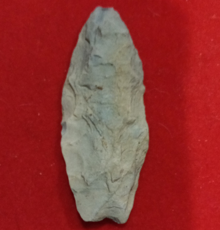 Stone Spear Head / Spearhead Point Projectile, Gray, Approx 2.5 in