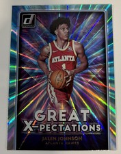 2021-22 Panini Donruss Great X-Pectations Jalen Johnson #18 Holo Teal Laser (RC)