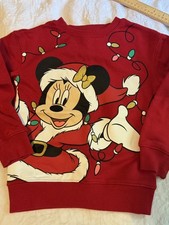 Disney Minnie Mouse Christmas red sweatshirt Kids 6