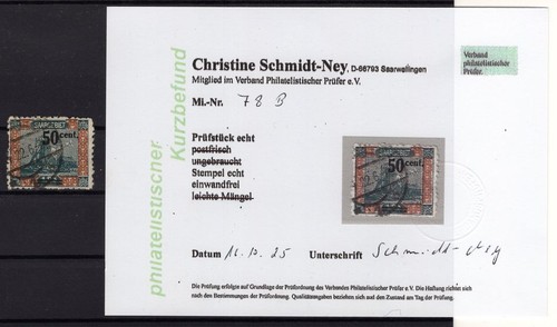 Stadtpost Hamburg 78B Impeccable Stamped Gepr. Finding (EA0346
