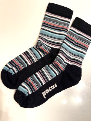 Pacas socks size S/M crew stripe Alpaca NWOT women's