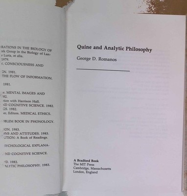 Quine and Analytic Philosophy. Romanos, George D.: