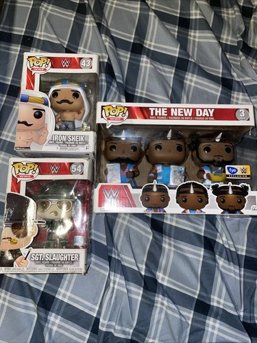 WWE Funko Pop Collectible Figures New day, Sgt Slaughter, And Iron Sheik