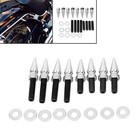 Chrome Rear Fender Spike Bolt Screws & Washers For Harley Softail Slim FLS 12 17