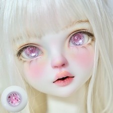 1/3 1/4 1/6 1/8 1/12 Peach-red Silver Foil Eyes Shiny Doll"s Eyeballs For BJD