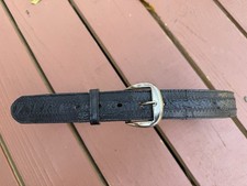 vintage USA made TONY LAMA buckle belt 34 cowboy OSTRICH SKIN western leather