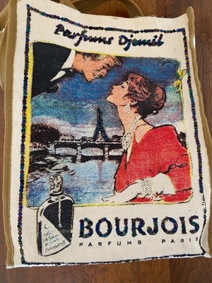 Bourjois Parfume Paris Canvas Bag with Sequins and Beads