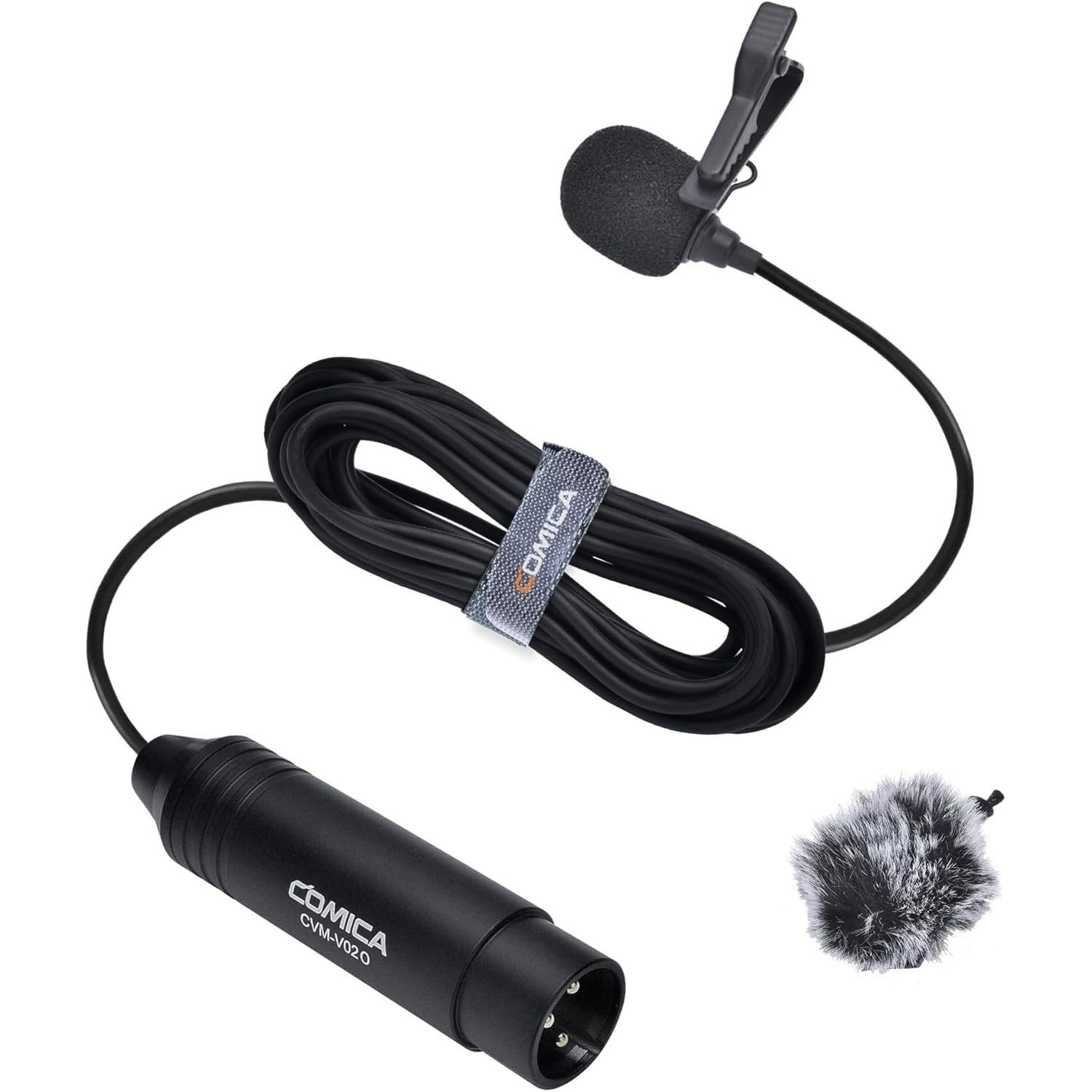 XLR Lavalier Condenser Microphone,CVM-V02O Omnidirectional Lapel Lavalier Mic...