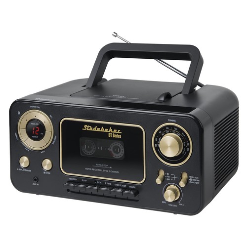 Bluetooth Tragbares Stereo CD, AM/FM Stereo Radio und Kassettenspieler/Recorder... - Bild 1 von 4