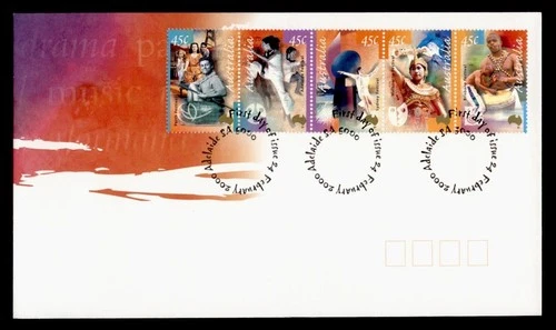 DR WHO 2000 AUSTRALIA FDC MULTI ART FESTIVAL STRIP R38965