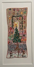 James RIZZI: original drawing / unique "CHRISTMAS TIME", autographed framed