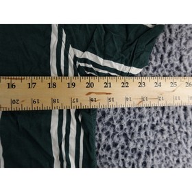 NUON Mens Green White Striped Short Sleeve Button Up Relaxed Fit Shirt Size M