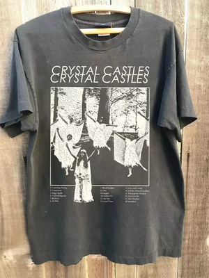 CRYSTAL CASTLES Tシャツ ブラック　クリスタルキャスルズ Crystal Castles Band Album Black Color T Shirt Full Size S-5XL