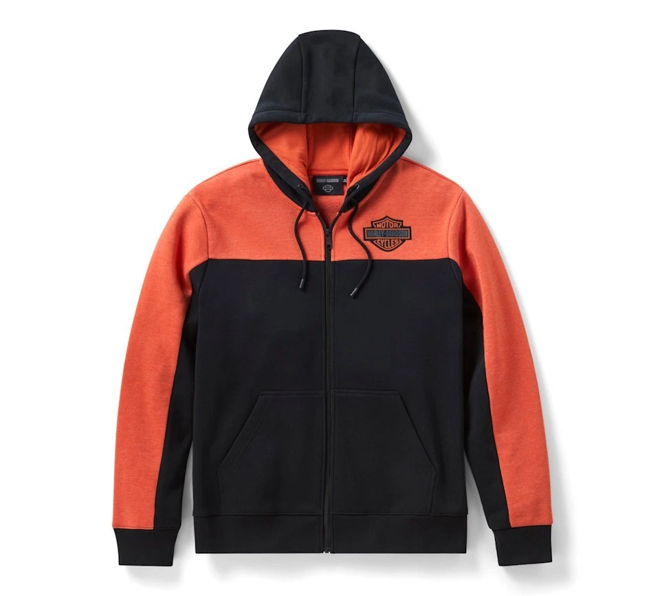 Men's Harley-Davidson Essential Color Blocked Full Zip Hoodie 96282-26VM
