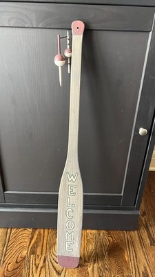 Rustic Wood Oar Fishing Welcome Sign - Lodge, Man Cave, Cabin, Lake Home Decor