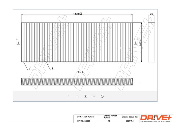 Dr!ve+ DP1110.12.0096 Filter, Innenraumluft FüR Opel,Vauxhall-image