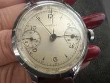 🔴 POSTAL Chronograph Landeron 48 Bicompax Rare Original Works Vintage ’40