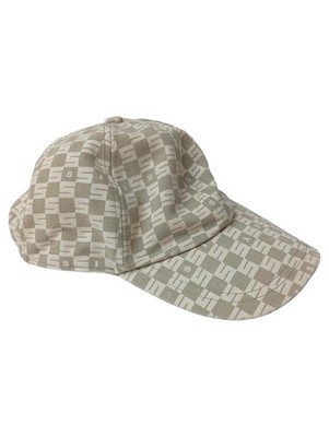 SISLEY Herren Cap Größe 60 Beige Modisch Urban Logo-Print