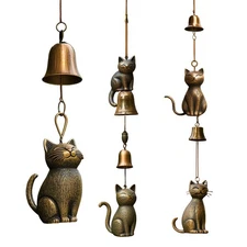 Cat Wind Chime 2025 Unique Cat Garden Decor Outdoor HOT Themed Statue Gifts