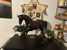 1950 s Vintage Leather Horses .