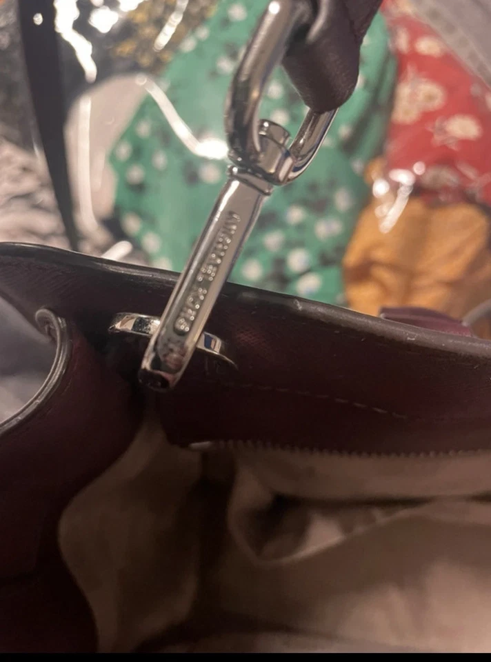 Genuine Michael Kors Wine  Leather Shoulder/Hand Bag - Image 2 of 4