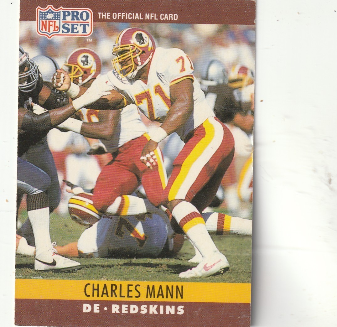 FREE SHIPPING-MINT-1990 Pro Set #325 Charles Mann   Washington Redskins