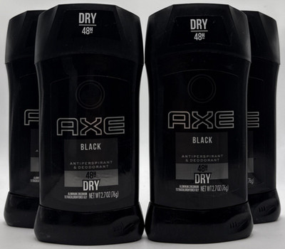 4x Axe Black Antiperspirant & Deodorant 48Hr Dry 2.7 Oz