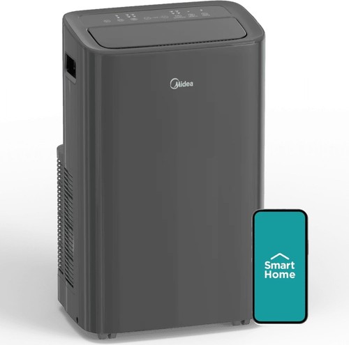 Midea MAP10HS1XWGRFR 10000 BTU Portable AC with Heat, Gray-Certified Refurbished