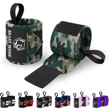 "HeavyDuty Weightlifting Wrist Wraps with Thumb Loop for Powerlifting 