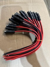 16 Pack SAE Connector Cable 12 In 14 AWG, 2 Pin Single Plug Quick Disconnect