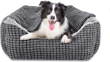 GASUR Dog Beds for Large Medium Small Dogs, Rectangle Cave Hooded Blanket Puppy