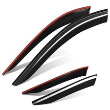 Fit 16-22 Toyota Prius Glossy 4-Piece 3M Tape On Wind Rain Side Window Visors