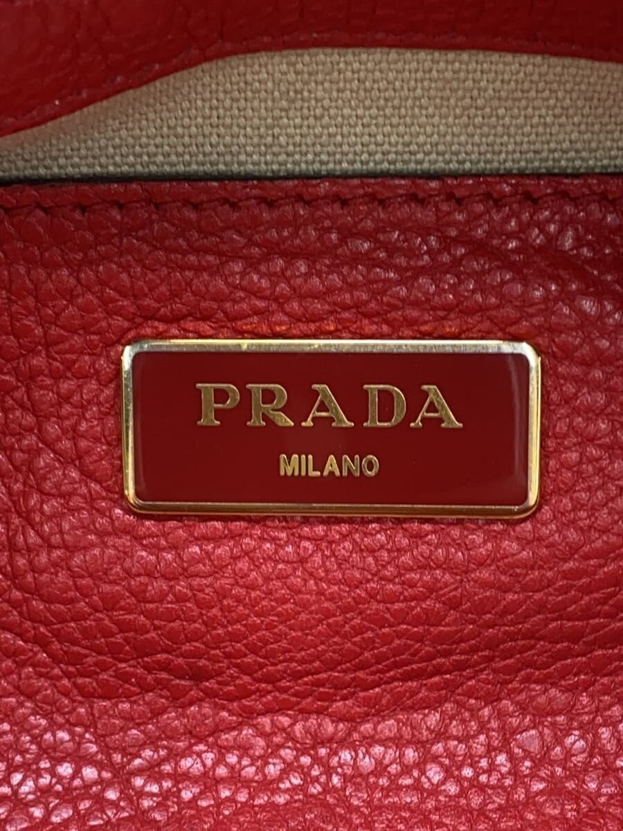 PRADA Handbag Leather RED BN2769 260211-1 thumbnail 5