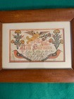 Vintage Pennsylvania German Fraktur Folk Art Print Wood Frame Matted 10.5"x 8" — photo 2