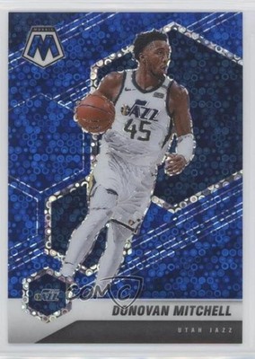 2020-21 Panini Mosaic Fast Break Blue Prizm 7/85 Donovan Mitchell #64 0c2